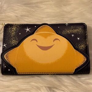Disney Parks Loungefly Wish Wallet Star Purple Yellow Glow In The Dark